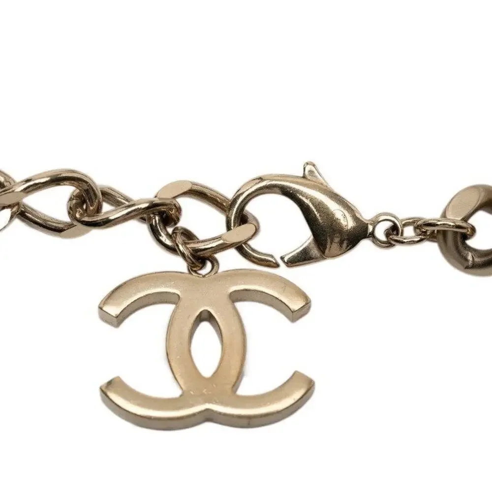 Chanel CC Logo Chain Necklace Gold Plated